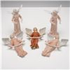 Image 1 : 5pc Lefton Porcelain Angel Wall Figurines, The Christopher Collection