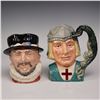 Image 1 : 2pc Royal Doulton Large Character Jugs, Beefeater D6206 and St George D6618