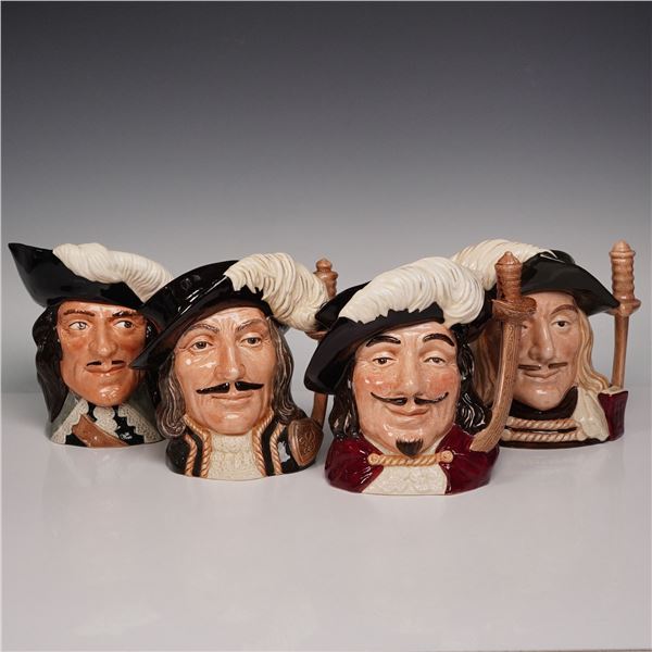 4pc Royal Doulton Large Character Jug Collection Three Musketeers