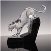Image 1 : Swarovski Crystal Soulmates Clear Panther on Granite Figurine-Signed