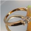 Image 5 : 14K Gold Ring with 2.77ct Pear-Shaped Opal and Diamond Accents