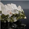 Image 6 : Quartz Crystal Cluster Mineral Specimen w/ Epidote & Hematite Inclusions