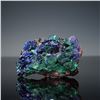Image 1 : Azurite and Malachite Mineral Specimen on Iron Matrix