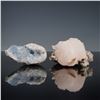 Image 1 : 2pc Mineral Specimens, Apophyllite and Blue Celestite