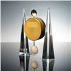 Image 3 : Seiko Quartz Lucite Pendulum Table Clock