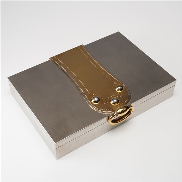 Hermes by Ravinet d'Enfert Silver and Gold Plated Dresser Box
