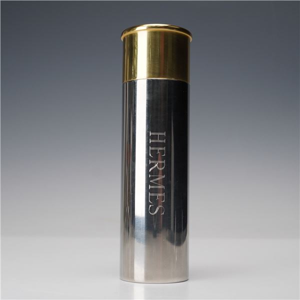 Vintage Hermes Metal Bullet Hip Flask
