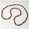 Image 5 : Vintage Carnelian Agate and Hematite and 14K Yellow Gold Beaded Necklace