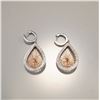 Image 2 : Pair of 14K Two-Tone Gold 1.10ctw Diamond Teardrop Dangle Earrings