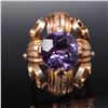 Image 5 : GIA Certified Soviet Russian 9K Gold Ring with 4.13CT Lab Grown Sapphire