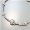 Image 2 : 14K White Gold 3.04ctw Diamond Cluster Link Bracelet