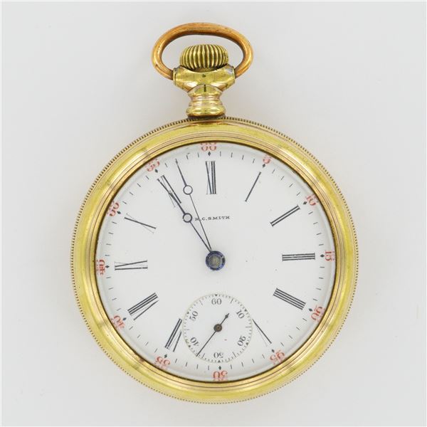 Illinois Watch Co. 18S 14K Gold Filled Pocket Watch, B&B Royal Case