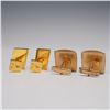 Image 3 : 8pc 4 Pair Mid-Century Gold Tone Men's Cufflinks