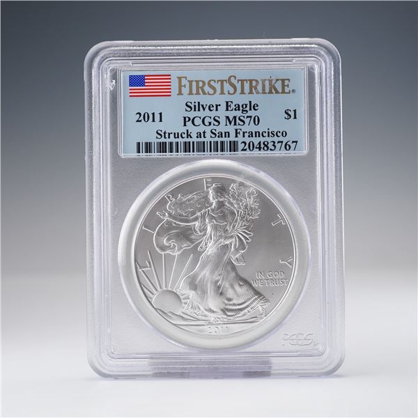 2011 American Silver Eagle First Strike $1 Coin PCGS Graded MS70