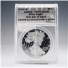 Image 1 : 2014-W American Silver Eagle First Day Issue $1 Coin ANACS Graded PR70 DCAM