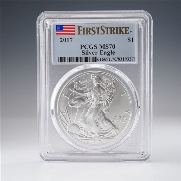 2017 American Silver Eagle First Strike $1 Coin PCGS Graded MS70