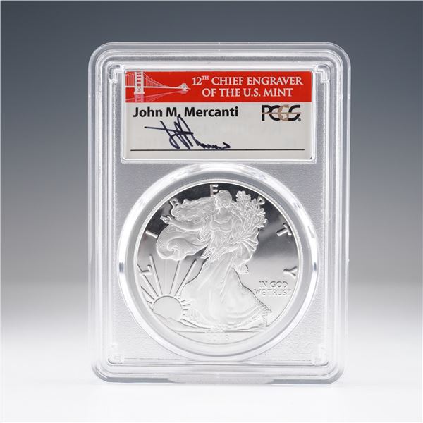 2018-S American Silver Eagle First Day Issue $1 Coin PCGS Graded PR70 DCAM