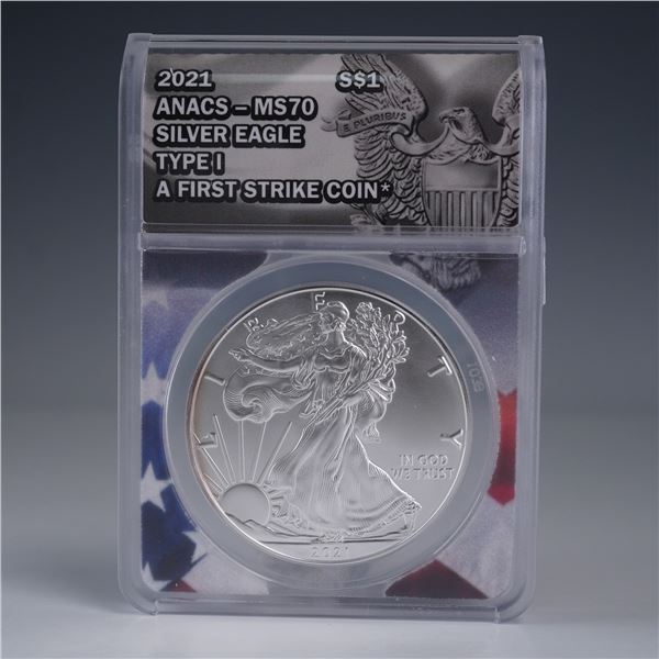 2021 American Silver Eagle, Fine Silver Type 1 Dollar Coin