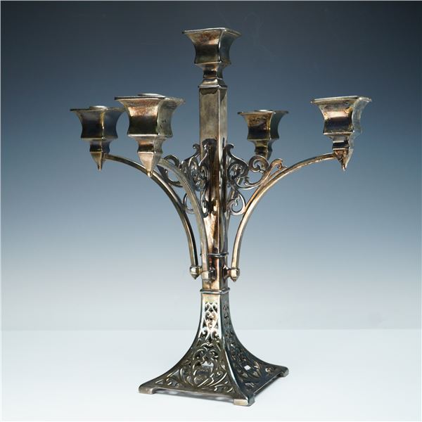 Forbes Silverplated 5-Socket Candelabra