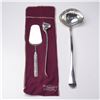 Image 1 : 3pc Royal Pewter Candle Snuffer, Large Soup Ladle, and Serrated Server
