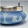 Image 7 : 2pc Wedgwood Jasperware EPNS covered Jar and Footed Bowl