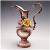 Image 1 : Capodimonte Pitcher with Pink and Yellow Roses