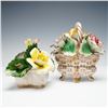 Image 1 : 2pc Nuova Capodimonte & Capodimonte Pastel Rose Baskets