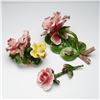 Image 1 : 3pc Nuova Capodimonte & Capodimonte Rose Figurines