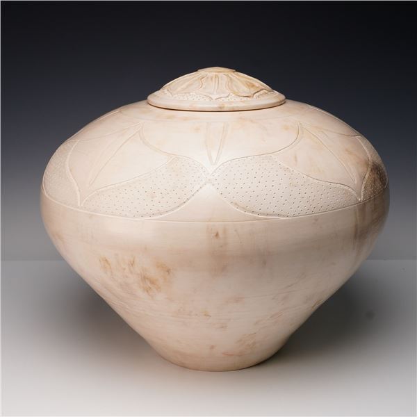 Michael Ezzell Art Pottery Vessel with Cover