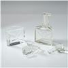 Image 4 : 5pc Crystal Cruet Set with Silverplate Tray