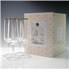 Image 4 : Martha Stewart Clear Champagne Flutes with Golden Rim