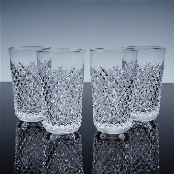 4pc Waterford Alana Crystal Highball Glasses