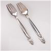 Image 2 : 2pc Georg Jensen Sterling Silver Dinner Forks, Acorn