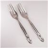 Image 1 : 2pc Georg Jensen Sterling Silver Dinner Forks, Acorn