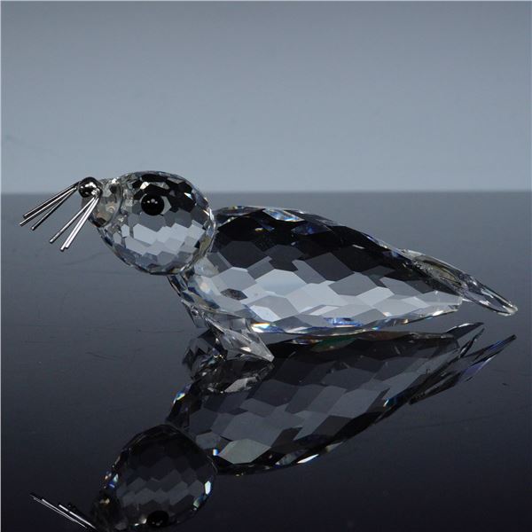 Swarovski Kingdom of Ice & Snow Crystal Figurine, Silver Whiskered Seal