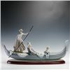 Image 1 : Lladro Porcelain Sculpture with Base, In the Gondola 1001350