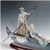 Image 5 : Lladro Porcelain Sculpture with Base, In the Gondola 1001350