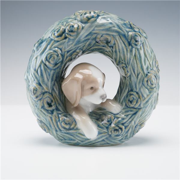 Lladro Porcelain Figurine, Puppy Natural Frames 1008071
