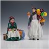 Image 1 : 2pc Royal Doulton Figurines, Silks and Ribbons and Biddy Pennyfarthing
