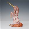 Image 1 : Herend Rust Fishnet Unicorn Figurine with Gold Accents