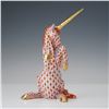 Image 3 : Herend Rust Fishnet Unicorn Figurine with Gold Accents