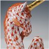 Image 4 : Herend Rust Fishnet Unicorn Figurine with Gold Accents