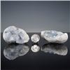 Image 10 : 2pc Mineral Specimens, Celestite Geode with Sky Blue Crystals