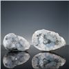 Image 2 : 2pc Mineral Specimens, Celestite Geode with Sky Blue Crystals