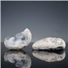 Image 9 : 2pc Mineral Specimens, Celestite Geode with Sky Blue Crystals