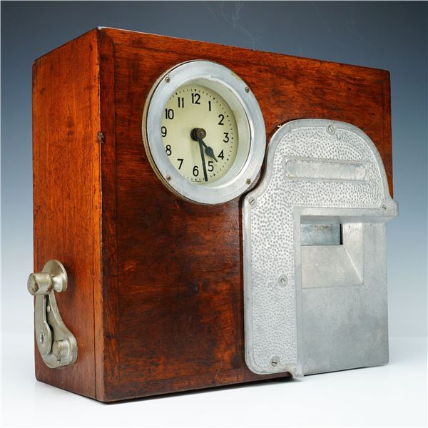 Watkins Early 20th Century English Industrial Time Recorder Clock