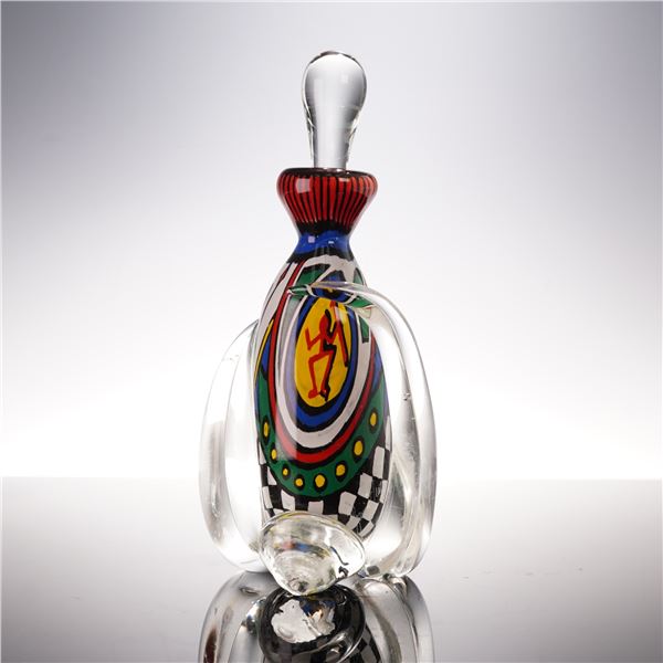 Gavin Heath Art Glass Perfume Bottle with Stopper