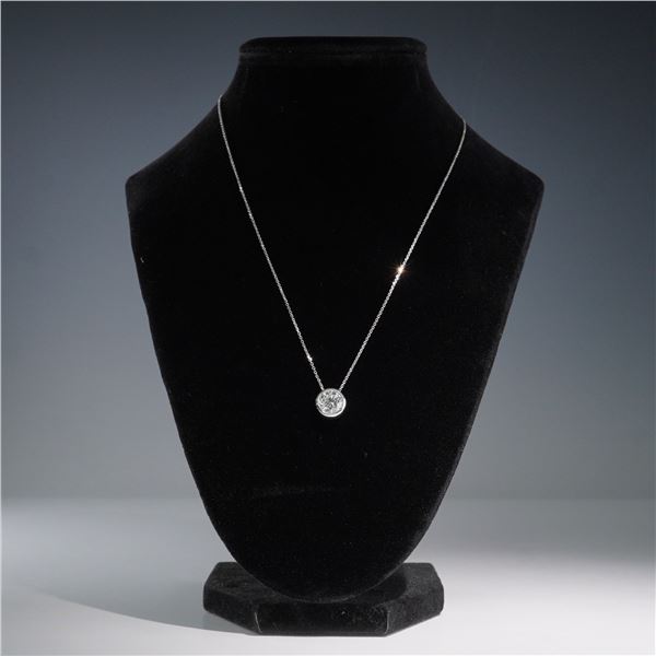 14K White Gold Diamond Pendant Necklace, 2.10CT
