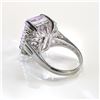 Image 4 : Platinum 22.65ct Kunzite and 0.51ctw Diamond Ring