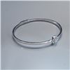Image 2 : 14K White Gold 0.50ctw Diamond Round Bangle